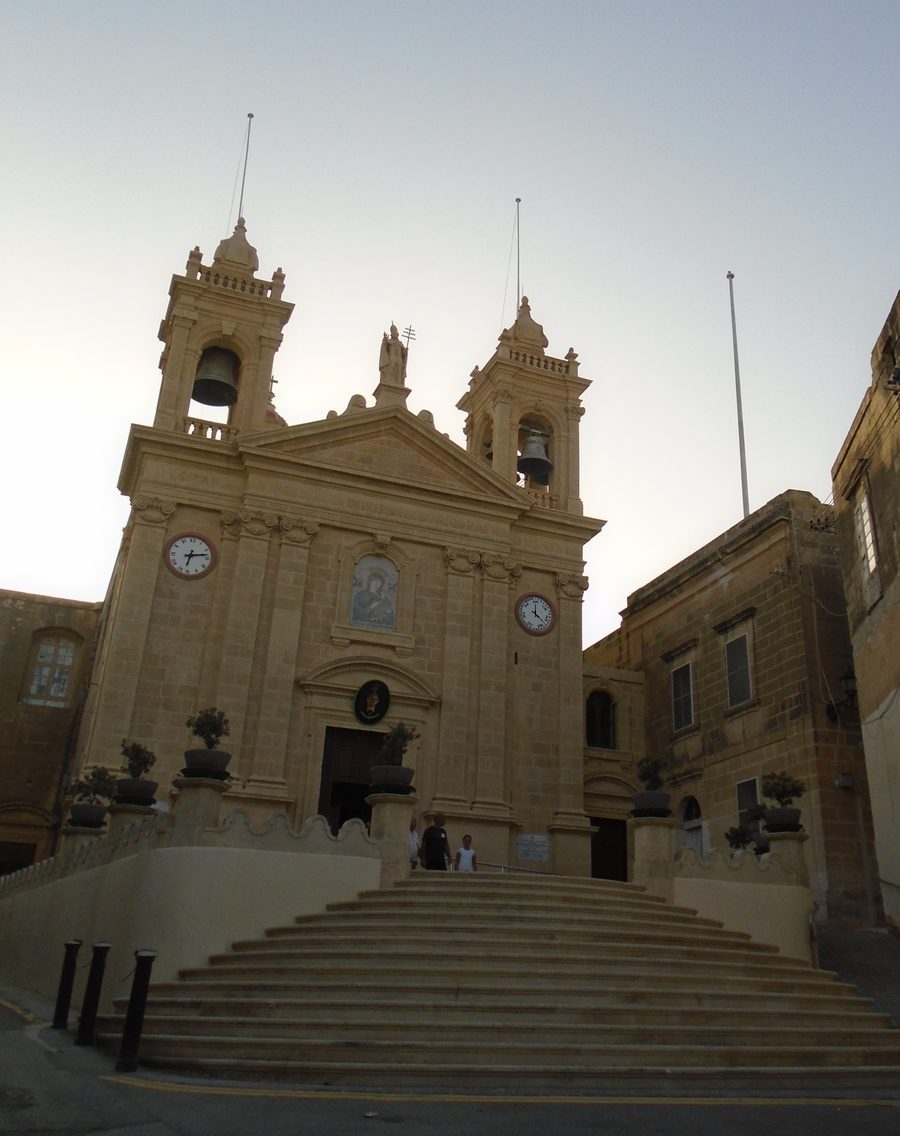 The parish church of St Gregory in Kercem Gozo, Malta