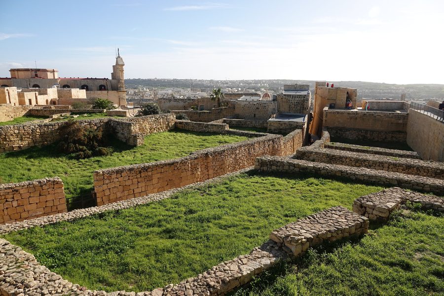 Cittadella in Victoria auf Gozo mit historischen Festungsmauern