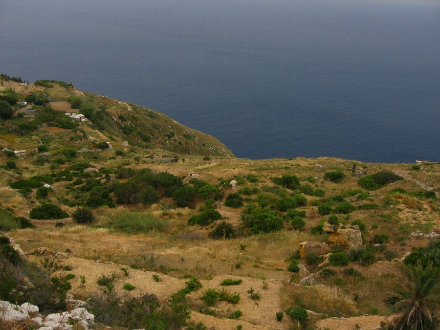 Blick über das Meer von den Dingli Cliffs auf Malta
