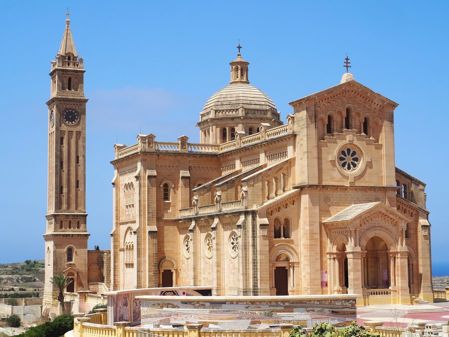 The Basilica of the National Shrine of the Blessed Virgin of Ta' Pinu near Għarb on Gozo